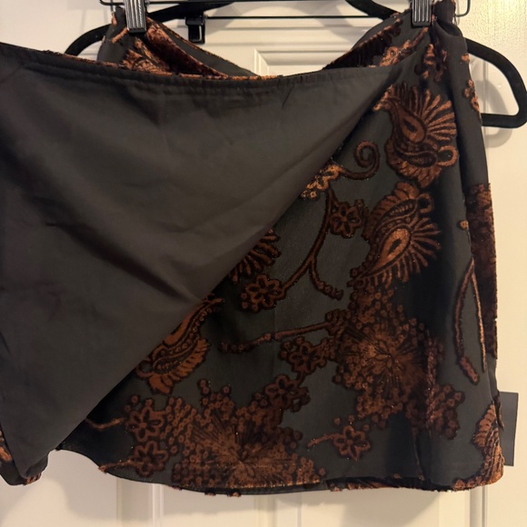Lulus Date Night Bliss Black Burnout Velvet Paisley Mini Skirt - Size M - Picture 3 of 5
